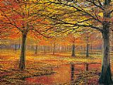 Autumn Canvas Paintings - Breathtaking Views Autumn Day